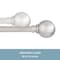 Kenney Mfg Kenney Mercer 3/4" Standard Decorative Window Curtain Rod, 66-120", Brushed Nickel KN80103NP - alternate 2
